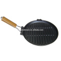 cast iron grill pan with folding handle